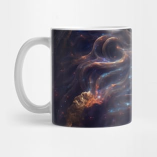 The magic lion in the colorful vortex of the galaxy Mug